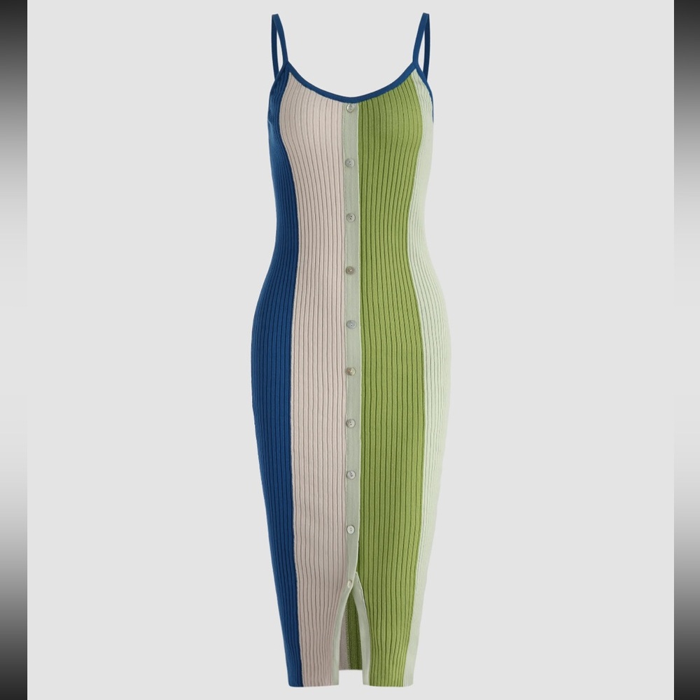 Knit colorblock dress